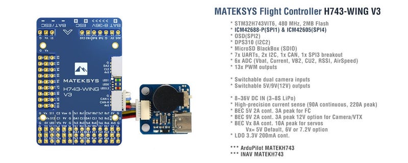 MATEK - Flight Controller H743-WING V3 Carousel 3