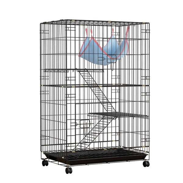 i.Pet Rabbit Cage 100cm Hutch 3 Level Indoor Guinea Pig Ferret Carousel 1