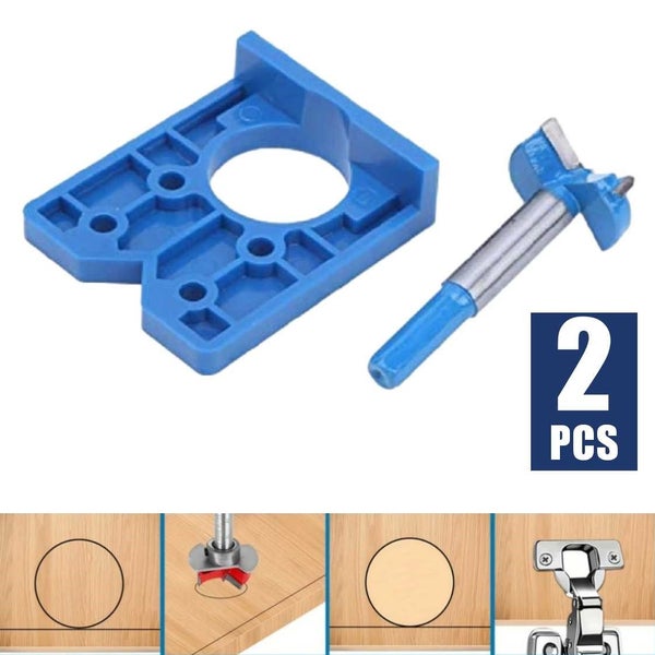 Hinge Jig Woodworking Tool Forstner Drill Bits Router *Local Buy* Carousel 2