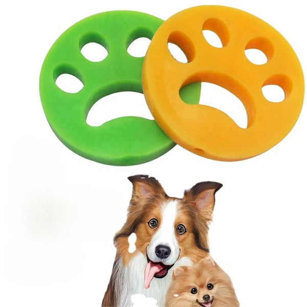 2 Pack Pet Hair Remover for Laundry Reusable Silicone Lint Catcher Washer Dryer Carousel 1