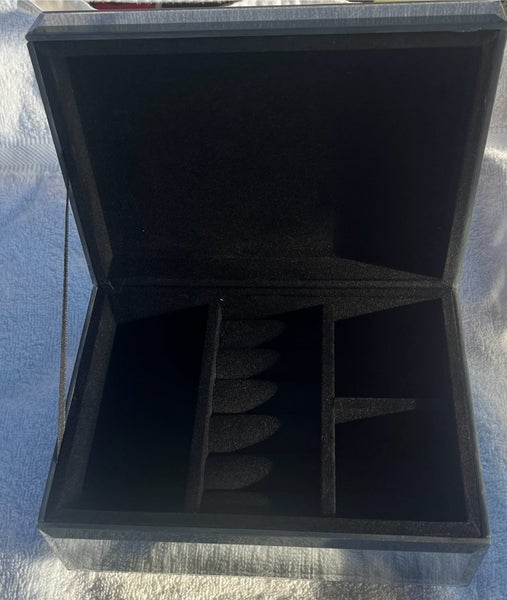 New Midnight Flowers Mirror Patterned Jewellery Box 3 x Compartments & Ring Area Carousel 2