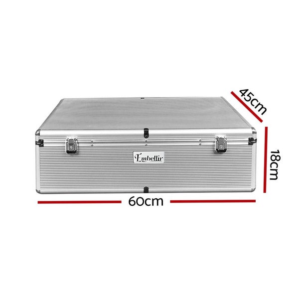 Embellir CD Case DVD Cases Storage Box 1000 Discs Aluminium Case DVD Folders Carousel 2