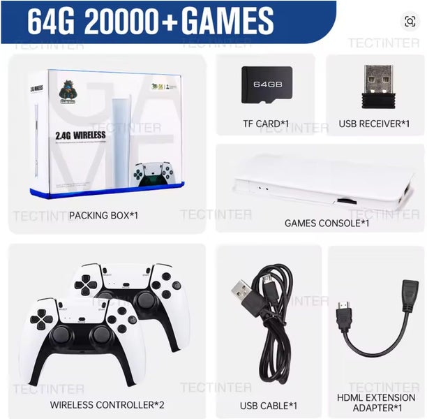 4K Game Stick Handheld Video Games Consoles 20000 2.4G Double Wireless Controlle Carousel 7