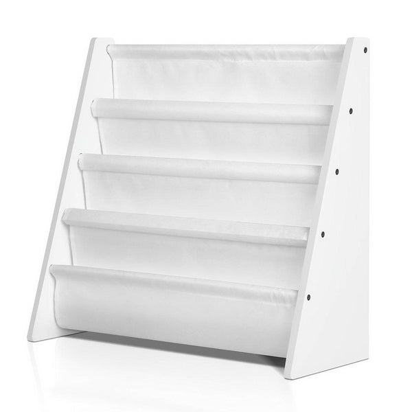 Keezi 4 Tiers Kids Bookshelf Magazine Shelf Children Bookcase Rack Organiser Carousel 1