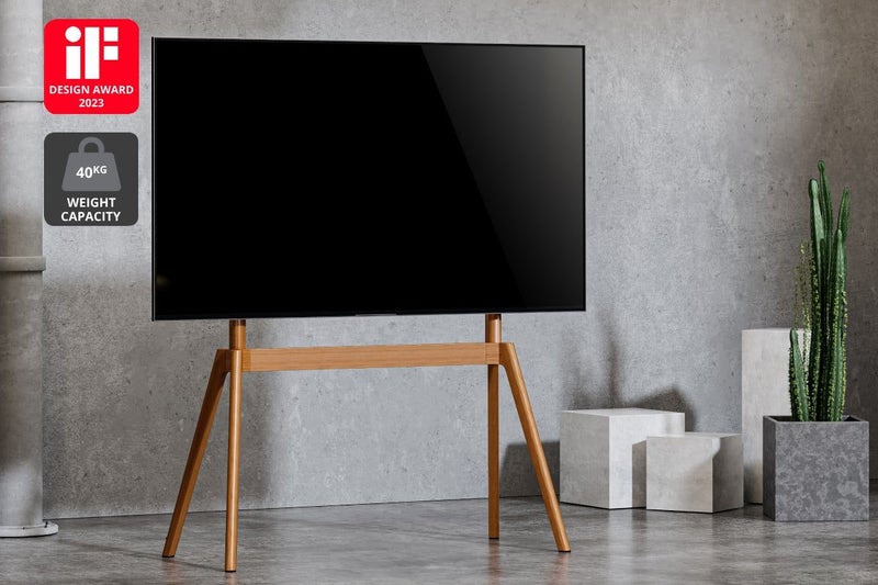 Kogan Scandinavian Studio TV Floor Stand for 49"-75" TVs (Walnut), KATVFSW75LM Carousel 1