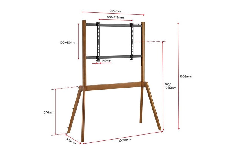 Kogan Scandinavian Studio TV Floor Stand for 49"-75" TVs (Walnut), KATVFSW75LM Carousel 6