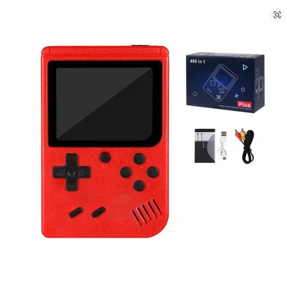 Red Retro Video Games Console Built-in 400 Handheld Game Player for Kid Gift Carousel 6