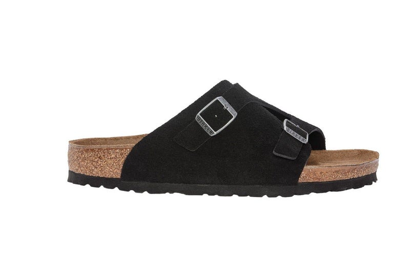 Birkenstock Zurich Suede Leather Sandals (Black), VarID_33664116 Carousel 2