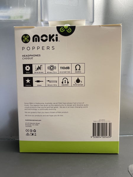 Moki Poppers Headphones (New Unopened) Carousel 2