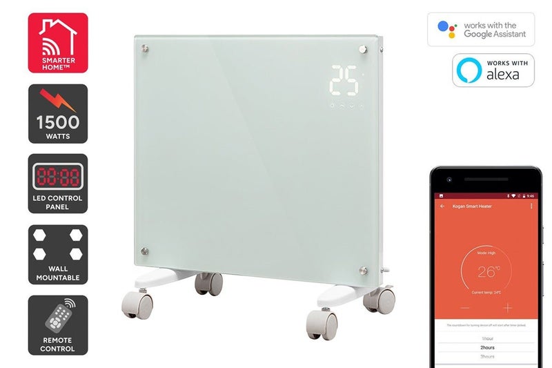 Kogan SmarterHome™ 1500W Premium Glass Panel Heater (White), KASMGPH15YA Carousel 1