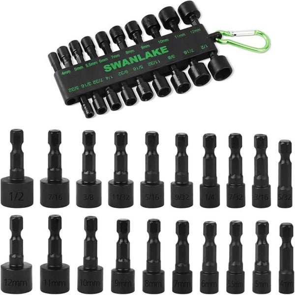 Swanlake Garden Tools (Letter With No Tracking) 20Pcs Power Nut Driver Set For I Carousel 1