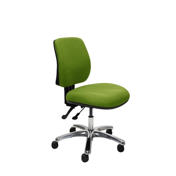 Buro Roma 2 Lever Mid Back Office Chair, Aluminium Base, Green Carousel 1