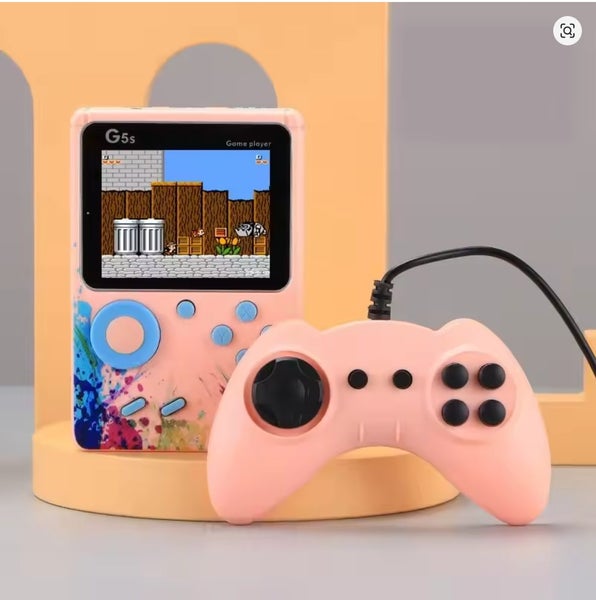 Video Game Console TV Handheld Player Built 500 Games AV Output W/ 2 Play Pink Carousel 1