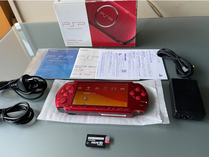 Boxed PSP3000 Fire Carnaval Red 6.61PRO-C 64G In Original Pack Great Condition Carousel 2