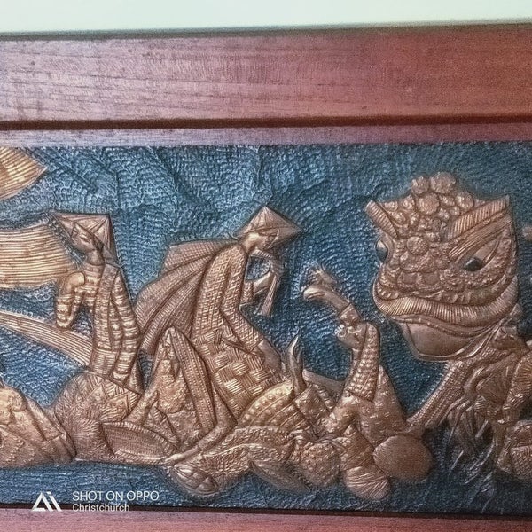 Chinese Bas-relief Copper Artwork. Carousel 10