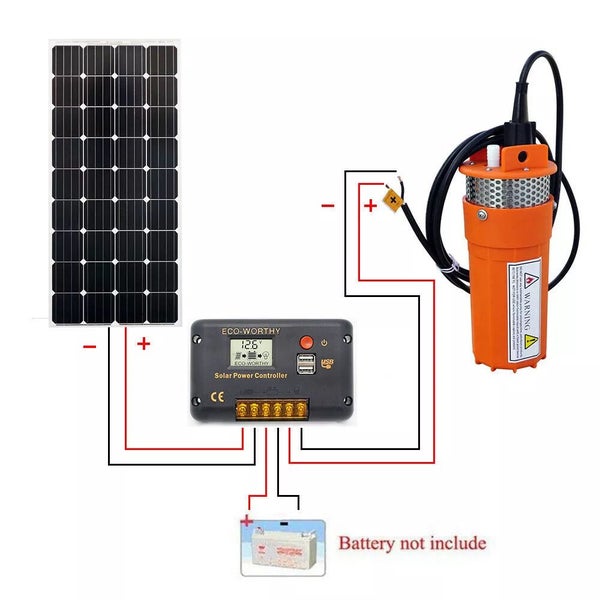 12V Solar Well Bore Water Pump/24V Solar Deep Water Pump Submersible Carousel 9