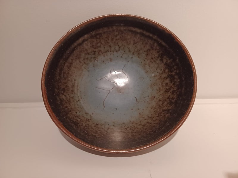 *** Len Castle Tenmoku Glaze Green Bowl A/F - NEW STOCK *** Carousel 1