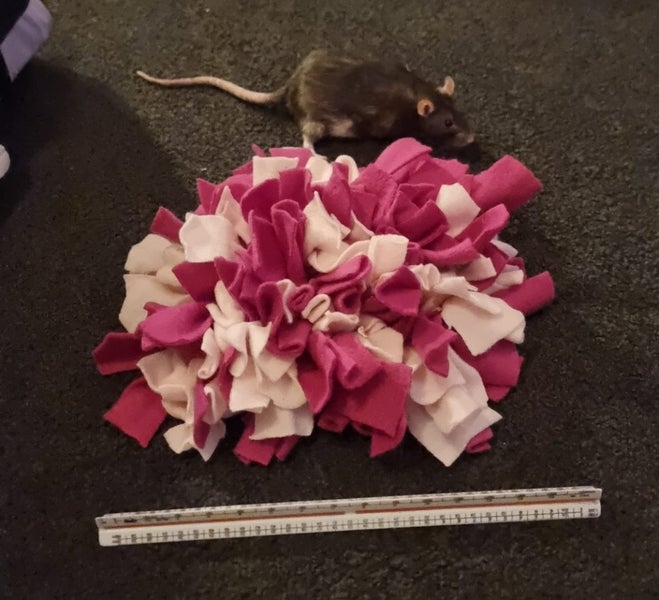Handmade Small Animal Snuffle Mat - Pink Carousel 2
