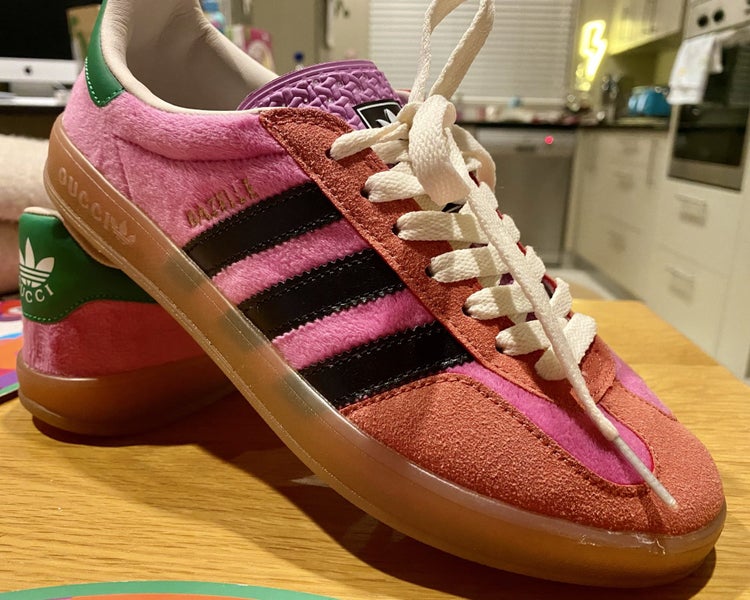 Adidas + Gucci Gazelle sneakers pink size UK 6.5 Carousel 1