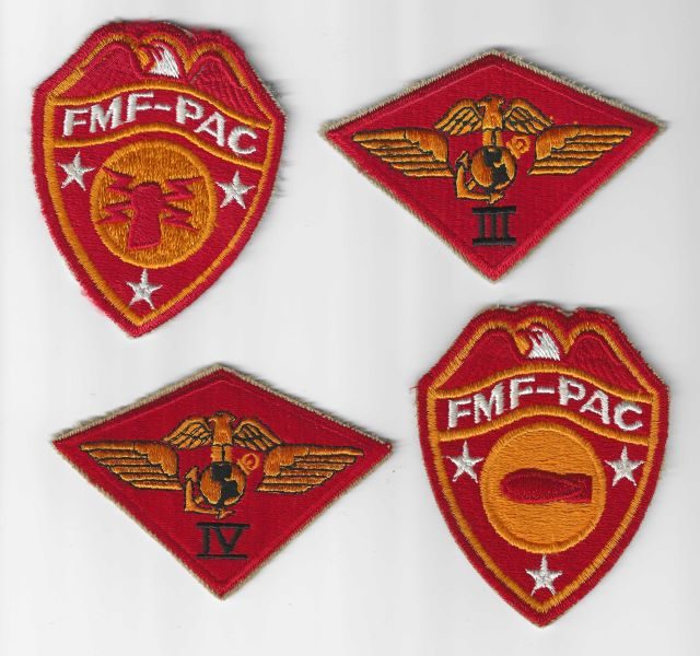 FOUR WWII US MARINE CORPS PATCHES Carousel 1