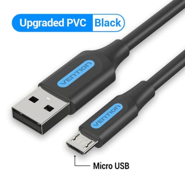 Vention USB 2.0 A Male to Micro-B Male 3A Cable 2M Black Carousel 1