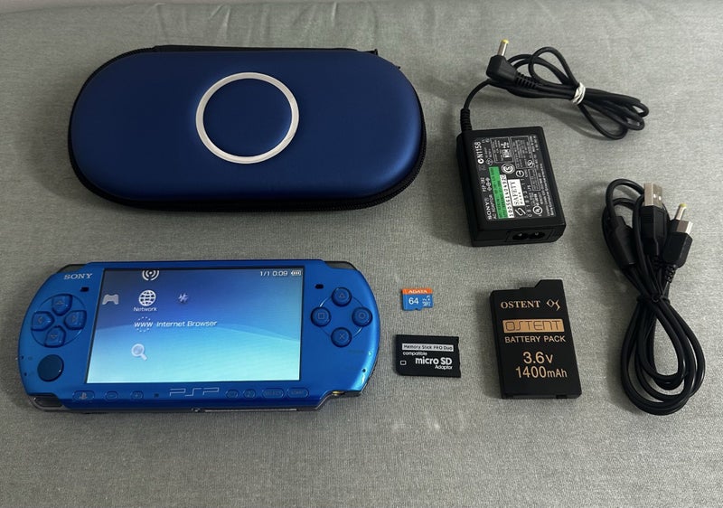 PlayStation Portable (PSP) 3000 – Vibrant Blue | 64GB | Fully Set Up Carousel 1