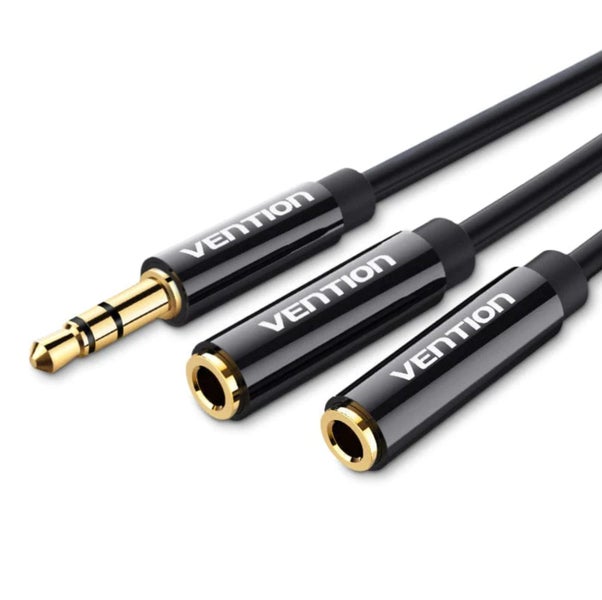 Vention 3.5mm Male to 2*3.5mm Female Stereo Splitter Cable 0.3M Black ABS Type Carousel 1