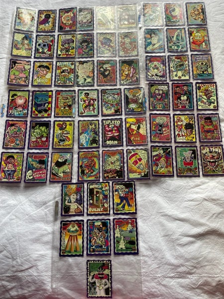 Complete set of 61 ODDBODZ PURPLE GLO Cards Carousel 1
