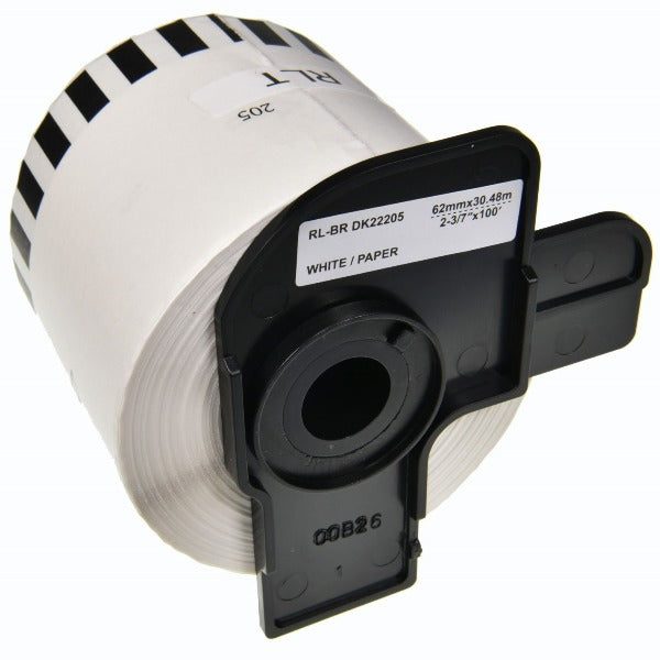 DK-22205 DK22205 Compatible P-Touch 62mm Continuous Paper Tape for Brother Carousel 1
