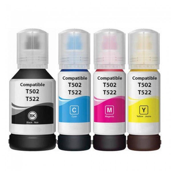 Compatible T502 ink bottle for Epson ECO Tank set of 4 colours Carousel 1