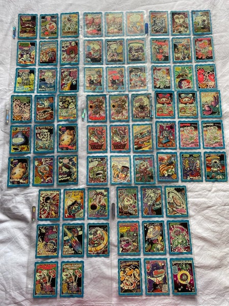 Complete set of 61 GLOW ZONE SPACE ODDBODZ Cards Carousel 1