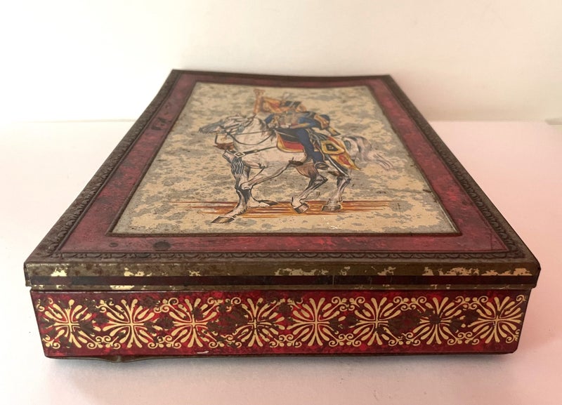 Antique Tin - Prussian Hussar Soldier on Horseback Carousel 2