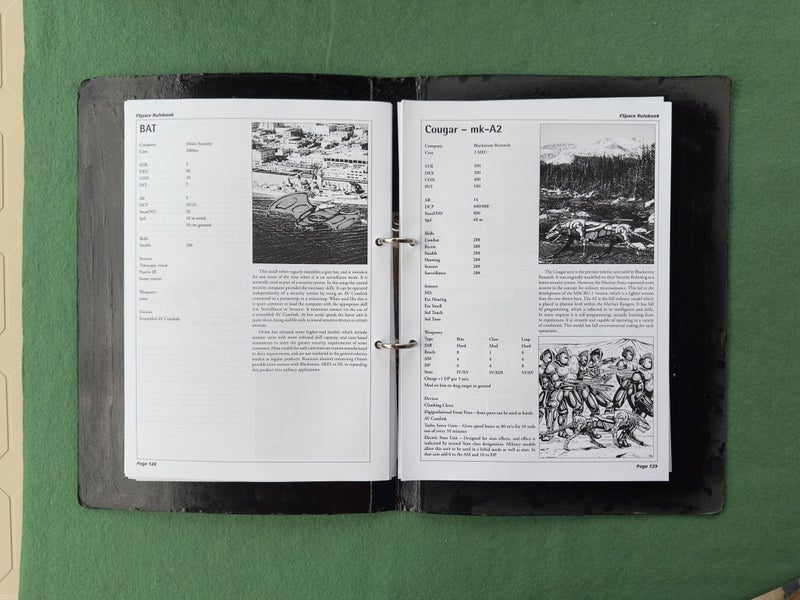 FSpaceRPG Concise rulebook 4.1 developer draft in black ring binder Carousel 7