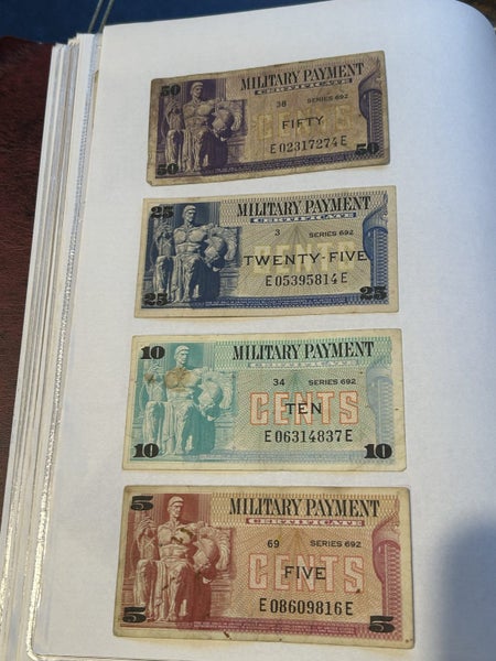 Great set of Military Payment Certificates, series 692 Carousel 1