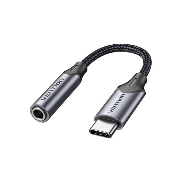 Vention USB-C Male to 3.5MM Earphone Jack With DAC Adapter 0.1M Gray Aluminiu... Carousel 1