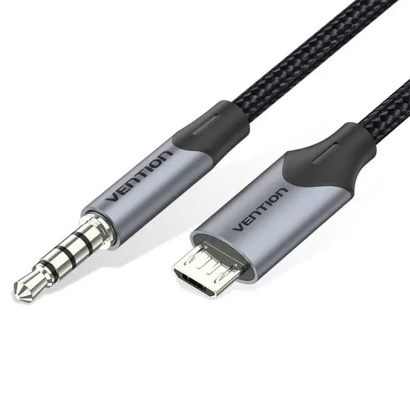 Vention Micro USB Male to TRRS 3.5mm Male Audio Cable 2M Black Carousel 1