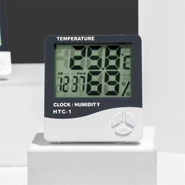 HTC-1 Digital Thermometer Hygrometer Clock Alarm/Alarm Calendar 5 Carousel 6