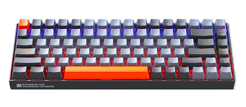Machenike K500A-B84 LED Hot Swap Wired Mechanical Keyboard Dark Grey - 84 Key... Carousel 1
