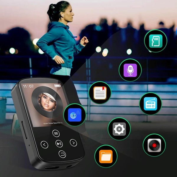Touch Screen Mp3 Bluetooth Music Player 128Gb Memory Hifi Sports Clip Carousel 2