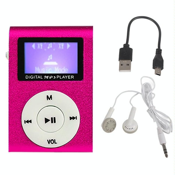 Mini Mp3 Player With Screen 128M+Earphone+Cable Carousel 16