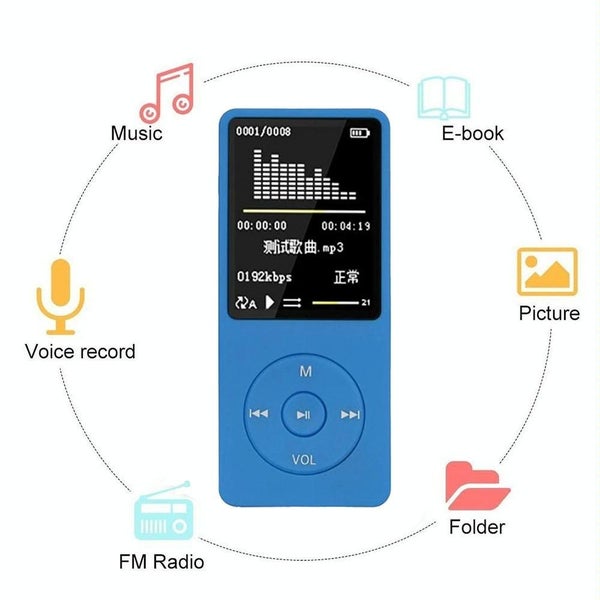 Portable Lcd Fm Radio Mp3 Mp4 Player 4Gb Memory Black Carousel 2
