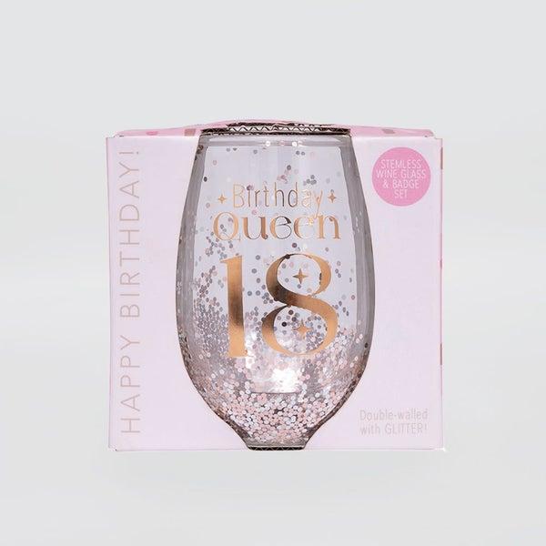 Glittery Stemless Glass - '18th' Carousel 2
