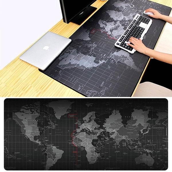 Large Anti Slip World Map Mouse Pad 60 X 30Cm Carousel 1