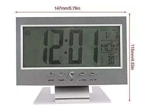 Back-light LCD Alarm Desk Clock Carousel 3