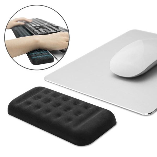 Memory Foam Wrist Rest & Mouse Pad Single Hand Black Carousel 1