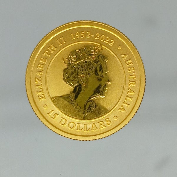 24ct yg Queen Elizabeth II 1952-2022 Coin - 1/10 Ounce - $15 Australia - 176425 Carousel 1