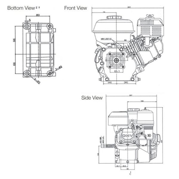 Loncin 4 HP 3/4" Horizontal Shaft Engine (G120F) Carousel 6