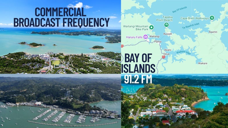 Commercial broadcast frequency BAY OF ISLANDS Carousel 1