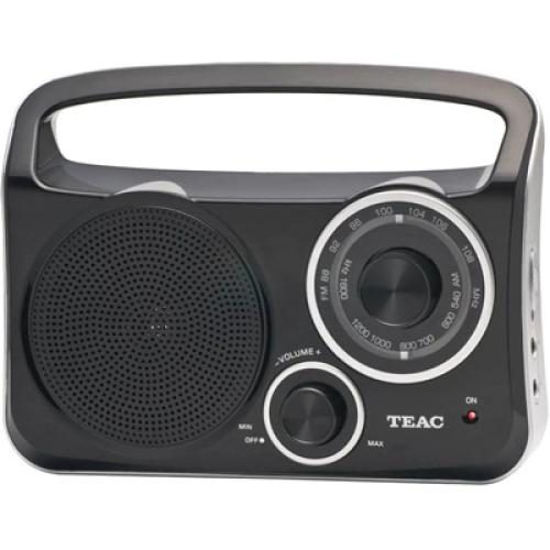 TEAC PR350 AM/FM Mantle Radio - Black Battery & Mains Powered - Aux In [PR350] Carousel 1