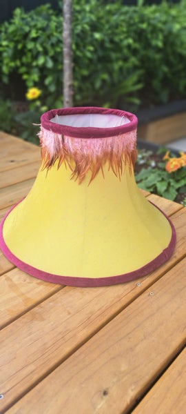 Feather and silk 'bell' lampshade Carousel 1